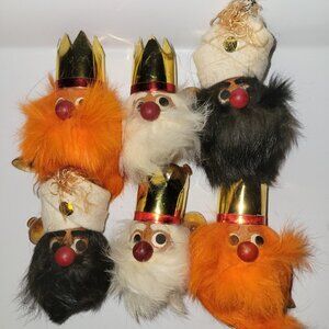Wood King Figurines Rabbit Fur Ornaments Decor Spain Vintage -6